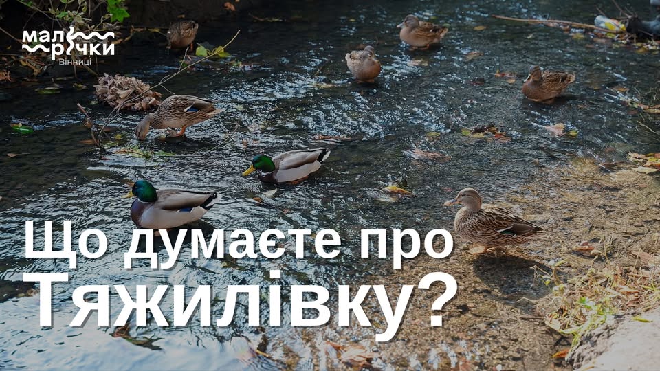 КП «Інститут розвитку міст» запрошує вінничан взяти участь в опитуванні про річку Тяжилівку